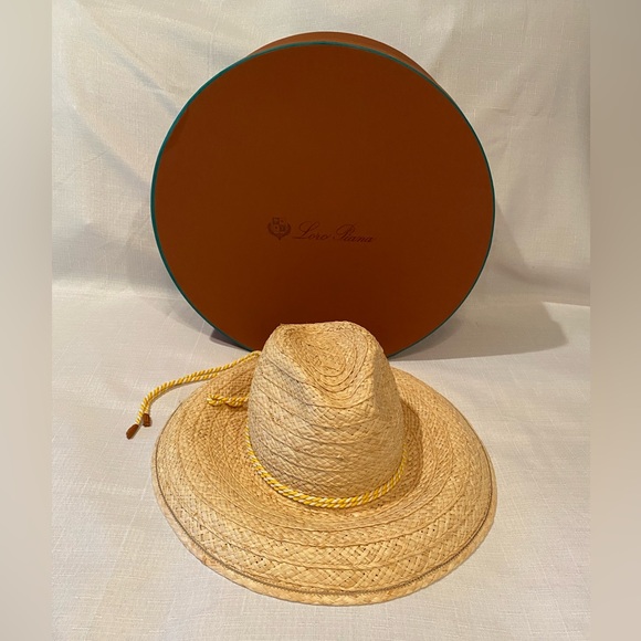 Loro Piana Accessories - LORO PIANA Womens Ottavia Sun Hat 100% Straw Wide Brim Hat Italy